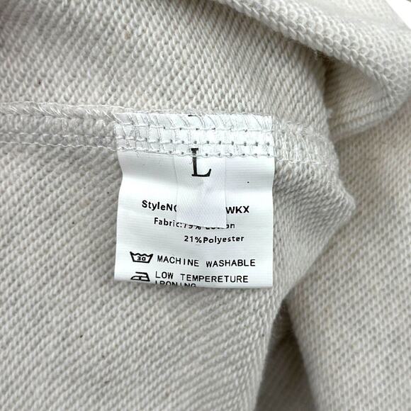 Fashion Heather Gray Funnel Neck Short Sleeve Oversized Capelet Top Large - Picture 5 of 9